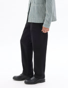 Celio Men Black Solid Straight Fit Cotton Trousers