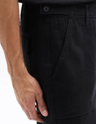 Celio Men Black Solid Straight Fit Cotton Trousers