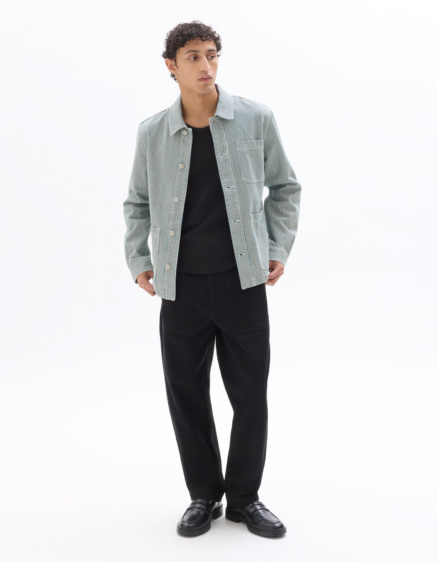 Celio Men Black Solid Straight Fit Cotton Trousers