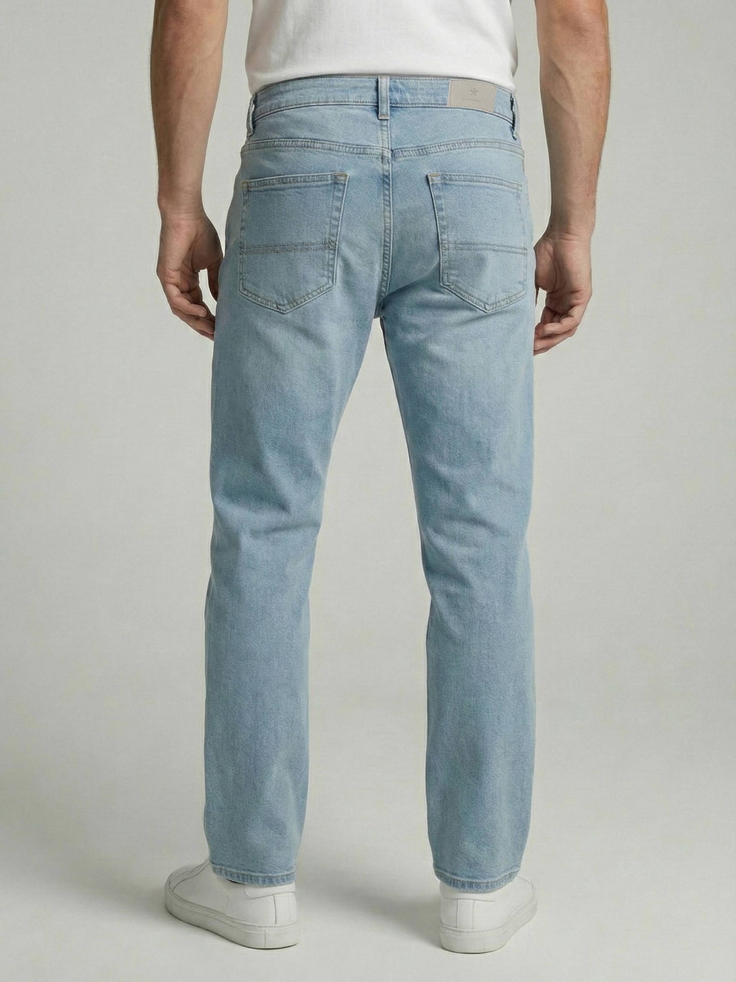 Celio* Men Blue Solid Straight Fit Cotton Jeans