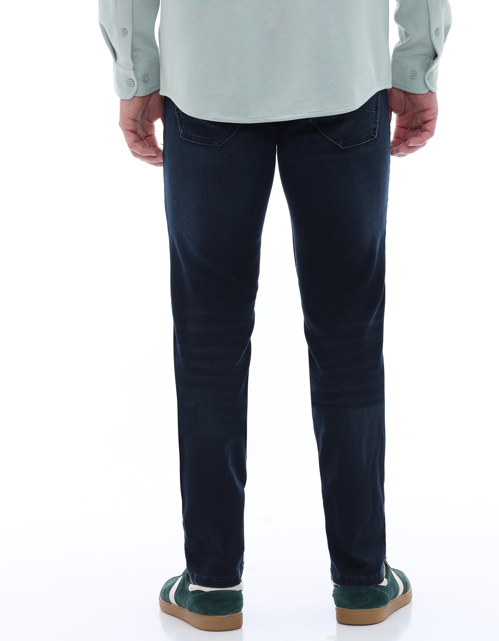 Celio Mens Blue Dobby Slim Fit Cotton Jeans