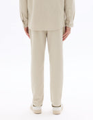 Celio Men Beige Solid Straight Fit Polyester Trousers