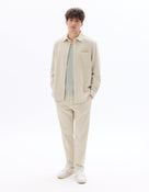 Celio Men Beige Solid Straight Fit Polyester Trousers