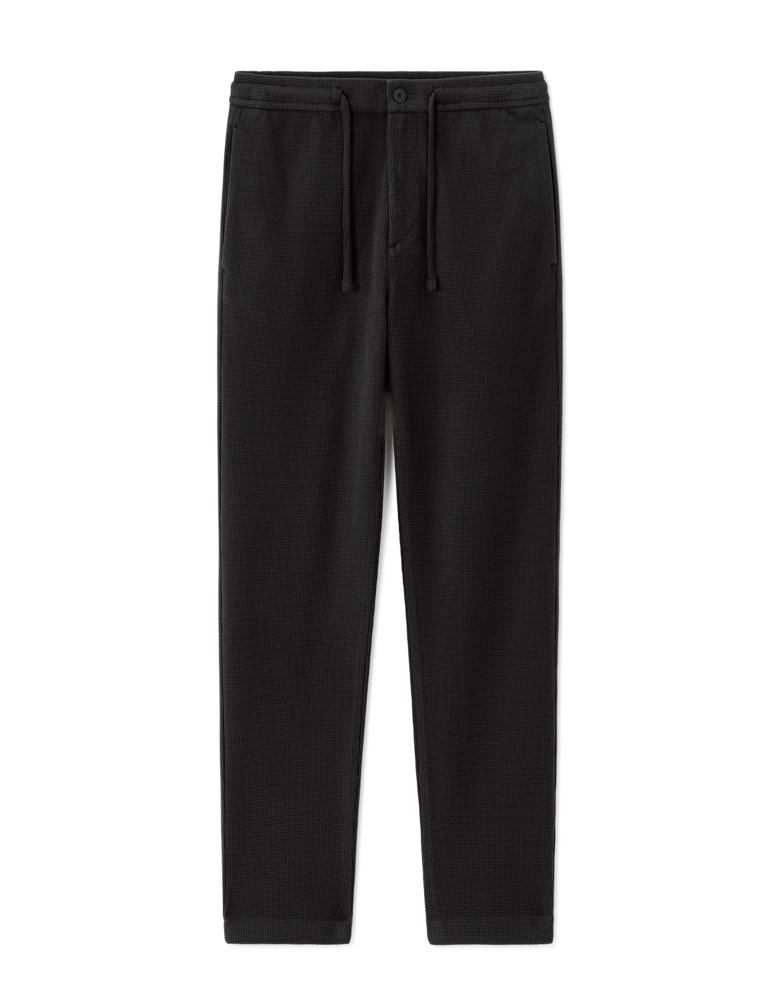 Celio Men Black Solid Straight Fit Polyester Trousers