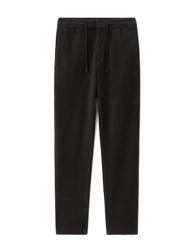 Celio Men Black Solid Straight Fit Polyester Trousers