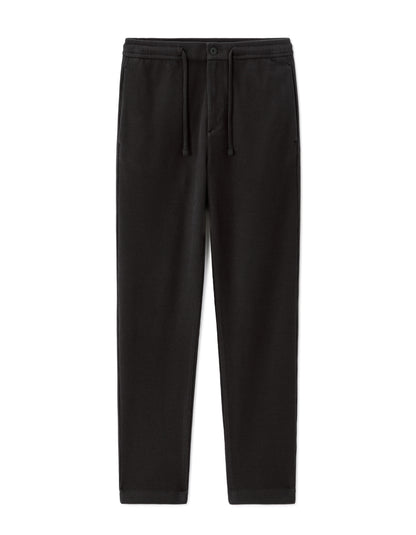 Celio Men Black Solid Straight Fit Polyester Trousers
