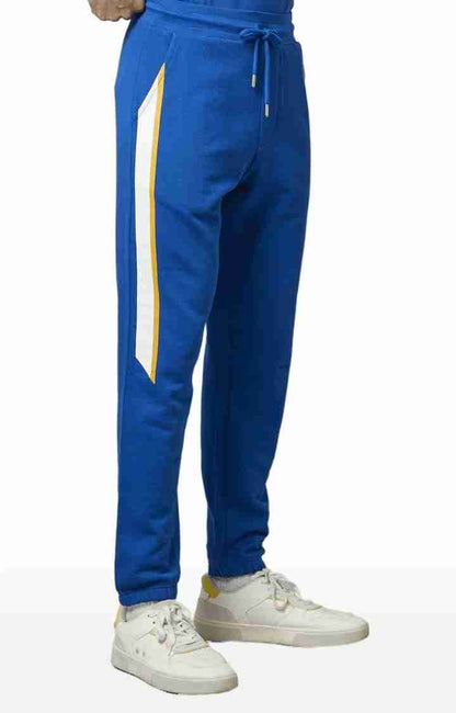 Mumbai Indians - Navy Blue Printed Cotton Jogger Track Pants