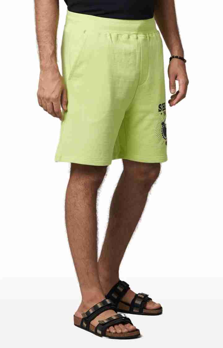 Shaun The Sheep - Green Printed Cotton Shorts