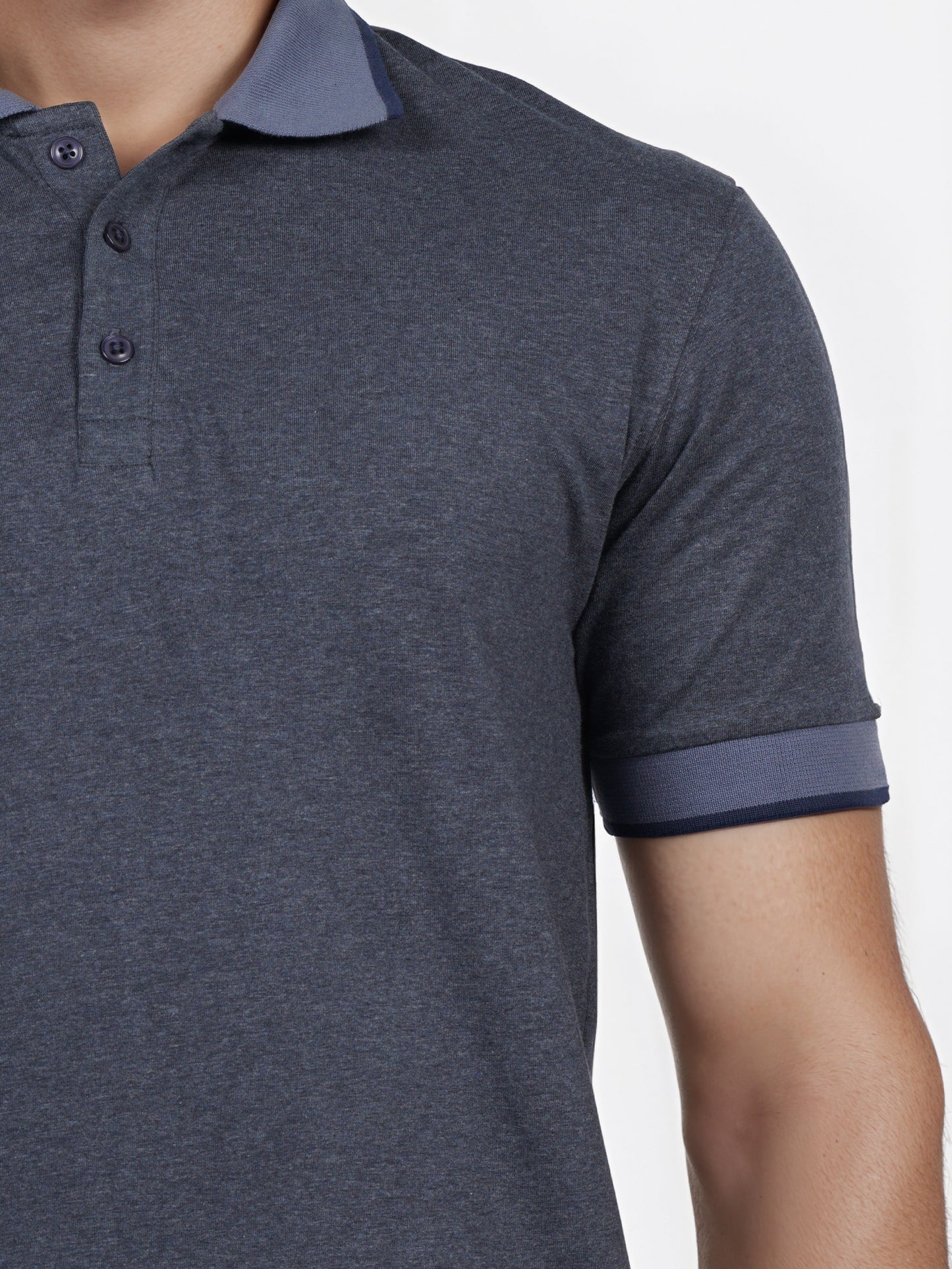 Celio* Men Blue Solid Regular Fit Cotton T-shirt