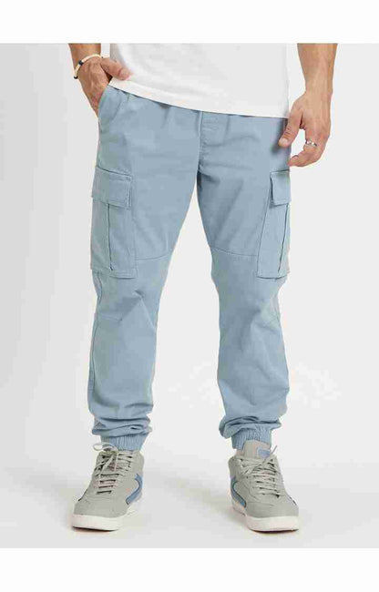 Blue Regular Fit Cargos