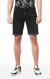 Celio* Cotton-Blend Regular Fit Black Shorts