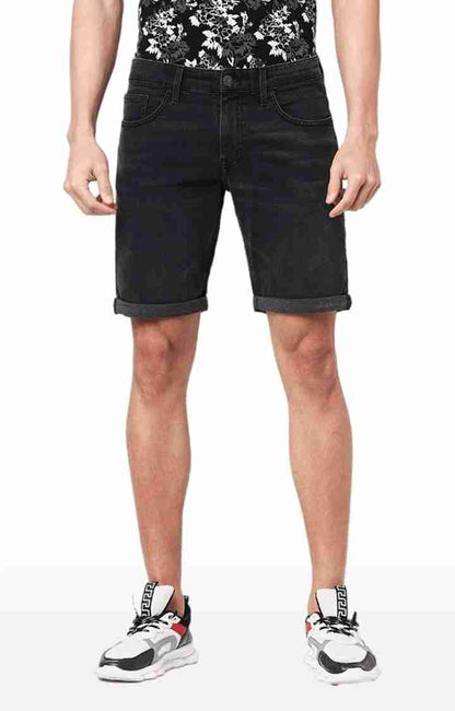 Black Regular Fit Shorts