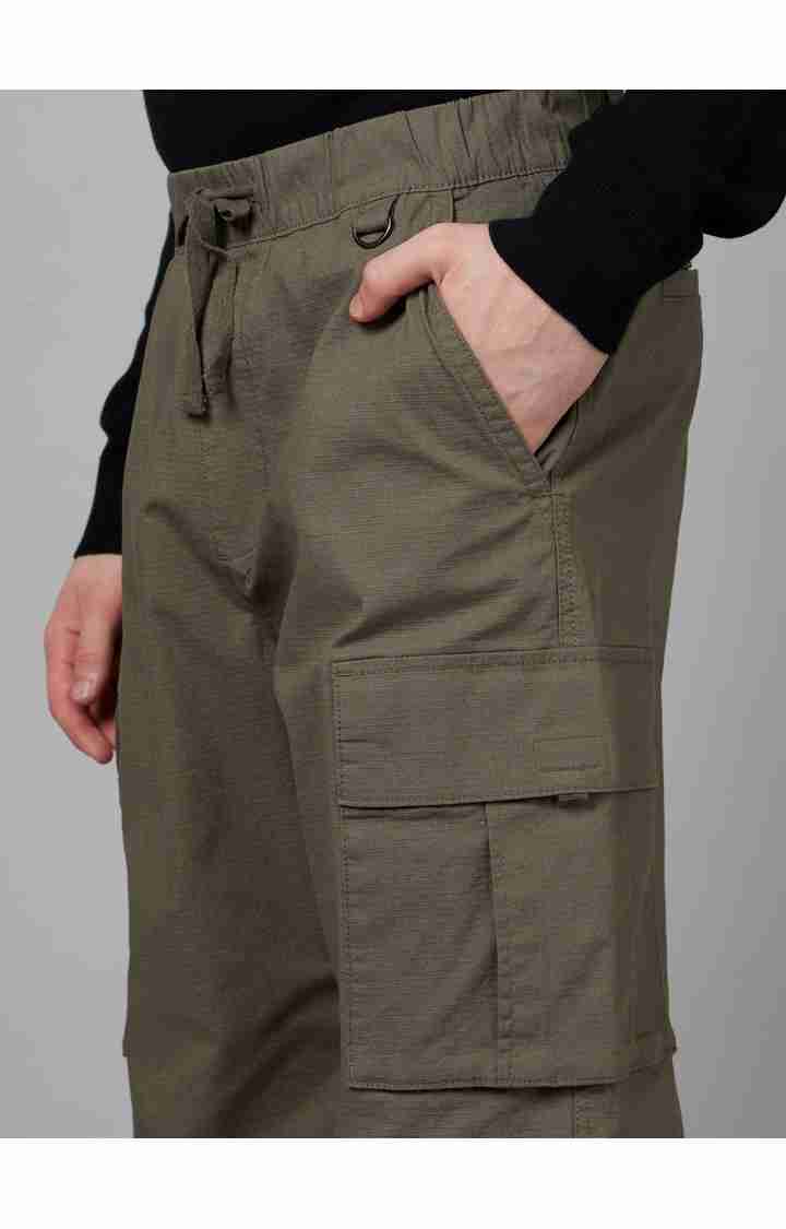 Olive Slim Fit Cargos