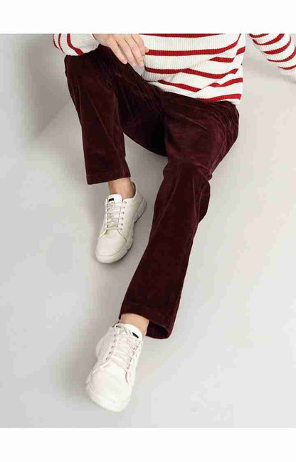 Maroon Regular Fit Trousers