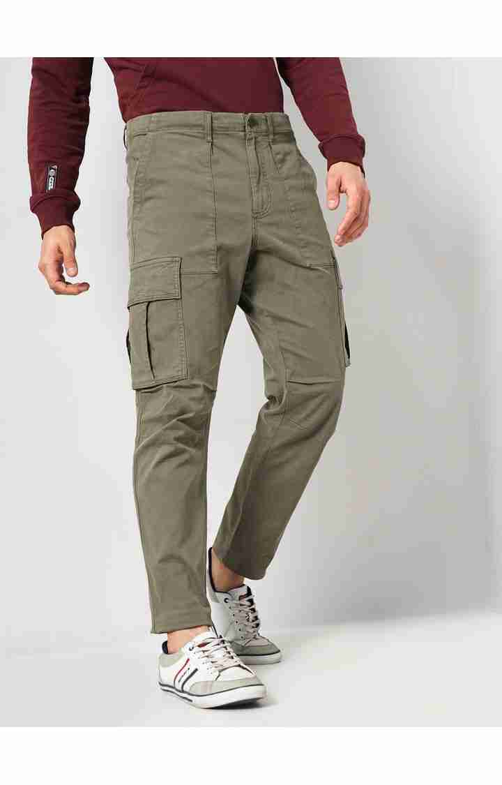 Olive Regular Fit Trousers