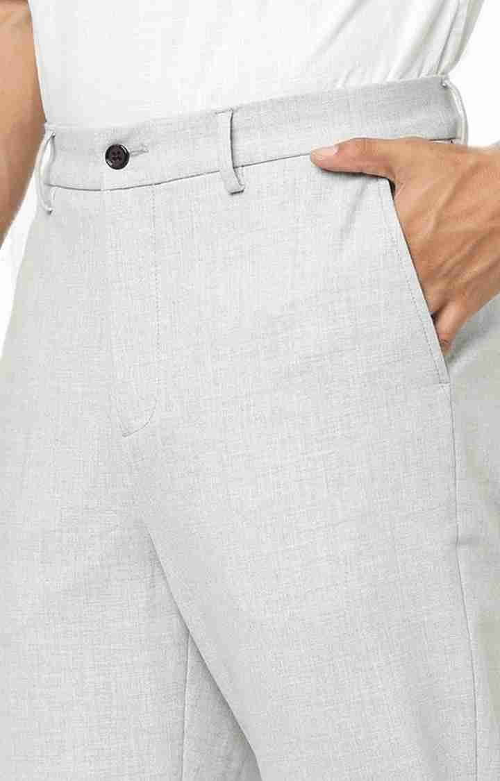 Grey Regular Fit Trousers