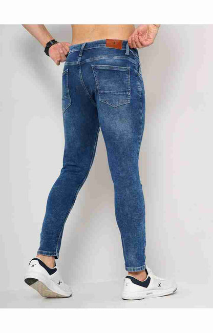 Blue Skinny Ankle Length Jeans