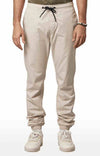 Celio* Cotton Jogger Fit Beige Trouser