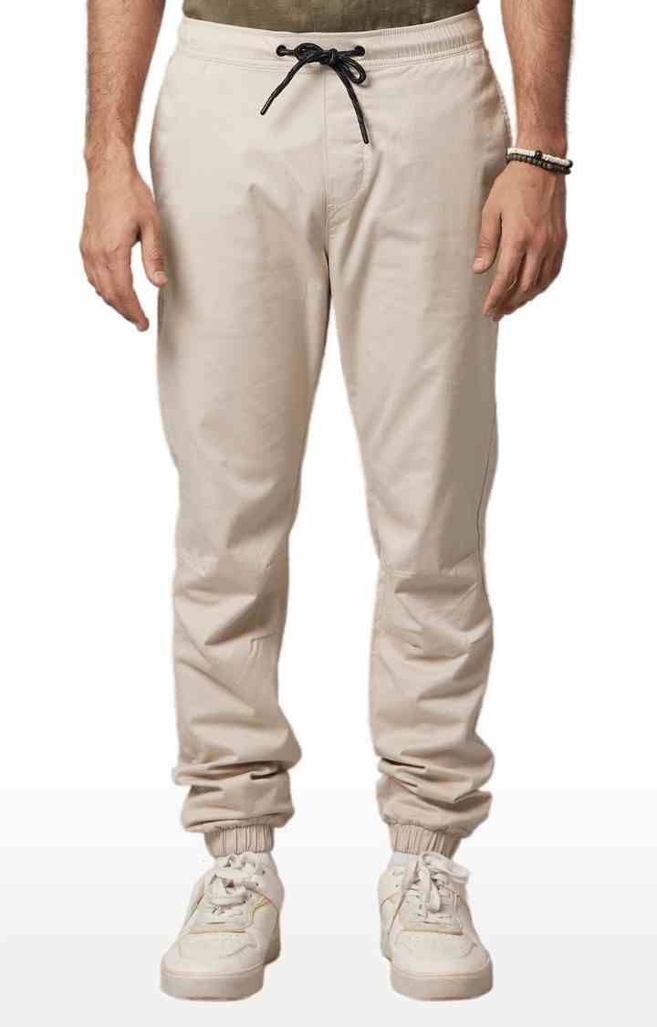 Beige Skinny Fit Joggers