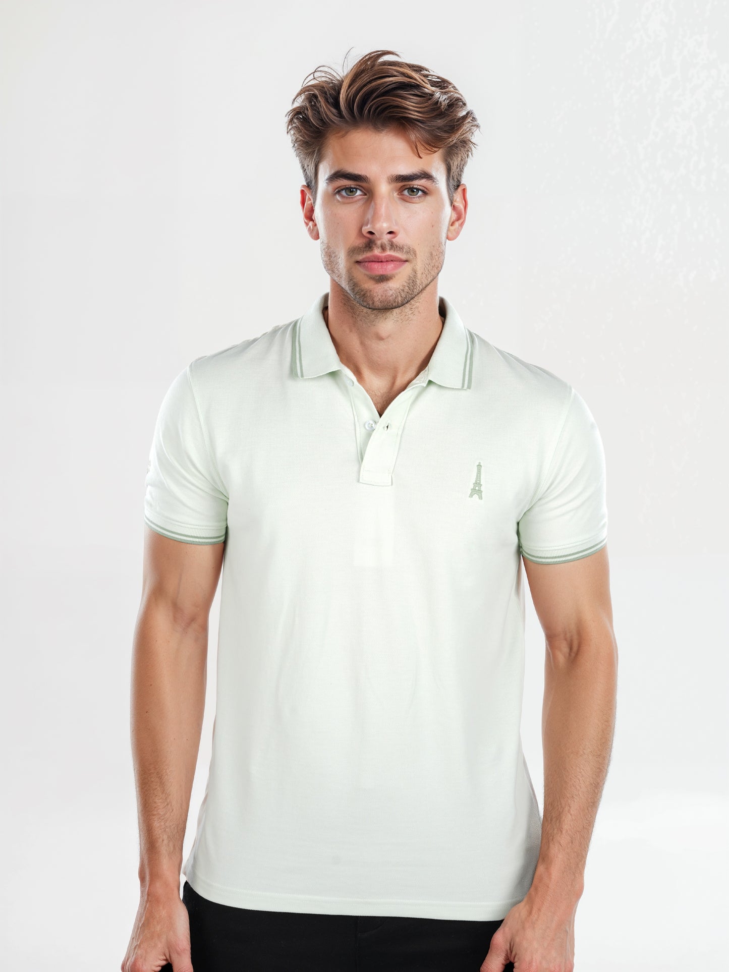 Celio* Solid Regular Fit Cotton Green T-Shirt
