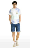 Celio* Cotton-Blend Regular Fit Blue Shorts
