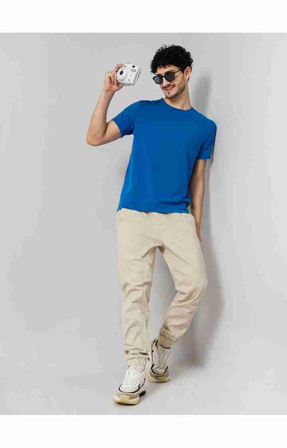 Beige Slim Fit Trousers