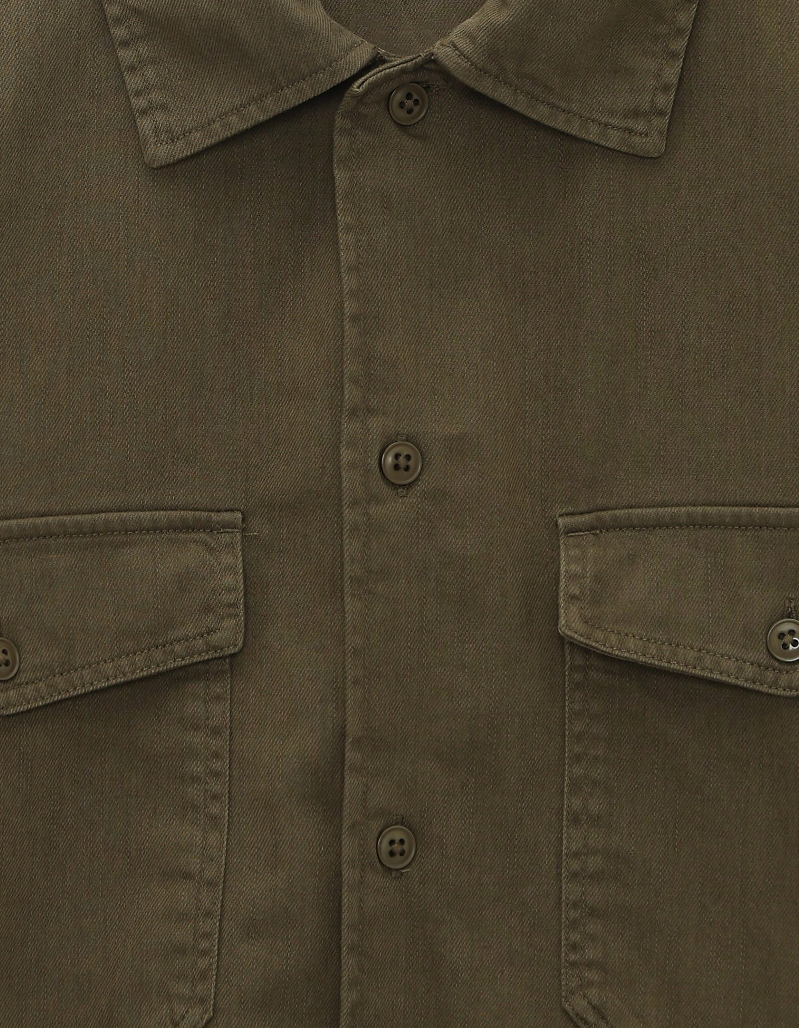 Regular Fit 100% Cotton Spread Collar Shirt - Khaki
