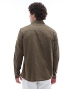 Celio Regular Fit Spread Collar 100% Cotton Shirt - Khaki
