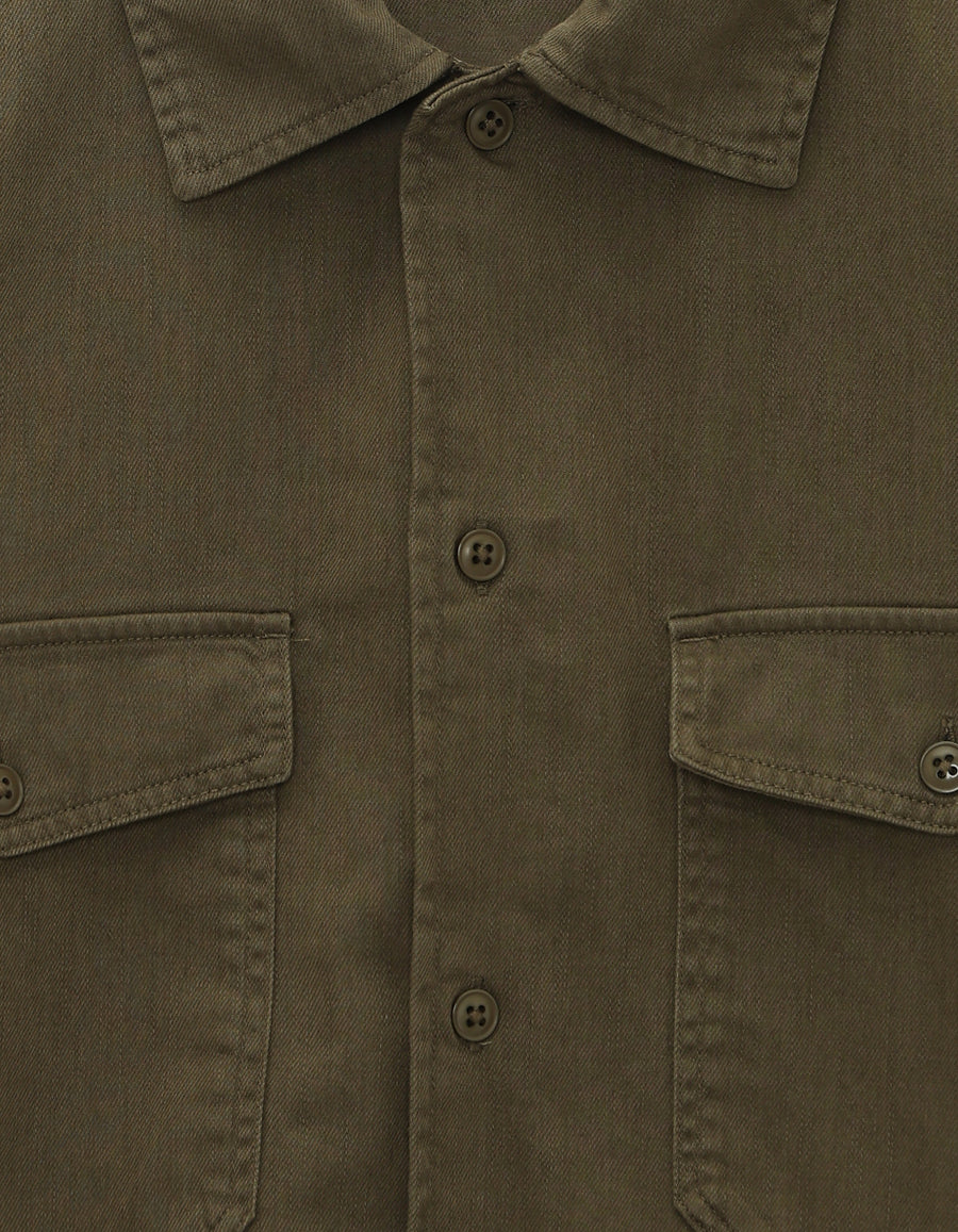 Celio Regular Fit Spread Collar 100% Cotton Shirt - Khaki