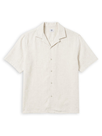 Celio Solid Relaxed Fit Viscose Blend Beige Shirts
