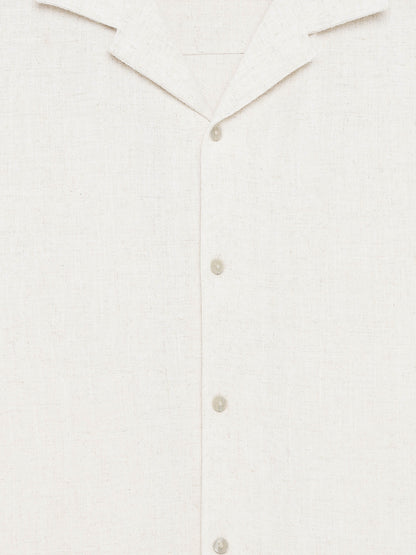 Celio Solid Relaxed Fit Viscose Blend Beige Shirts
