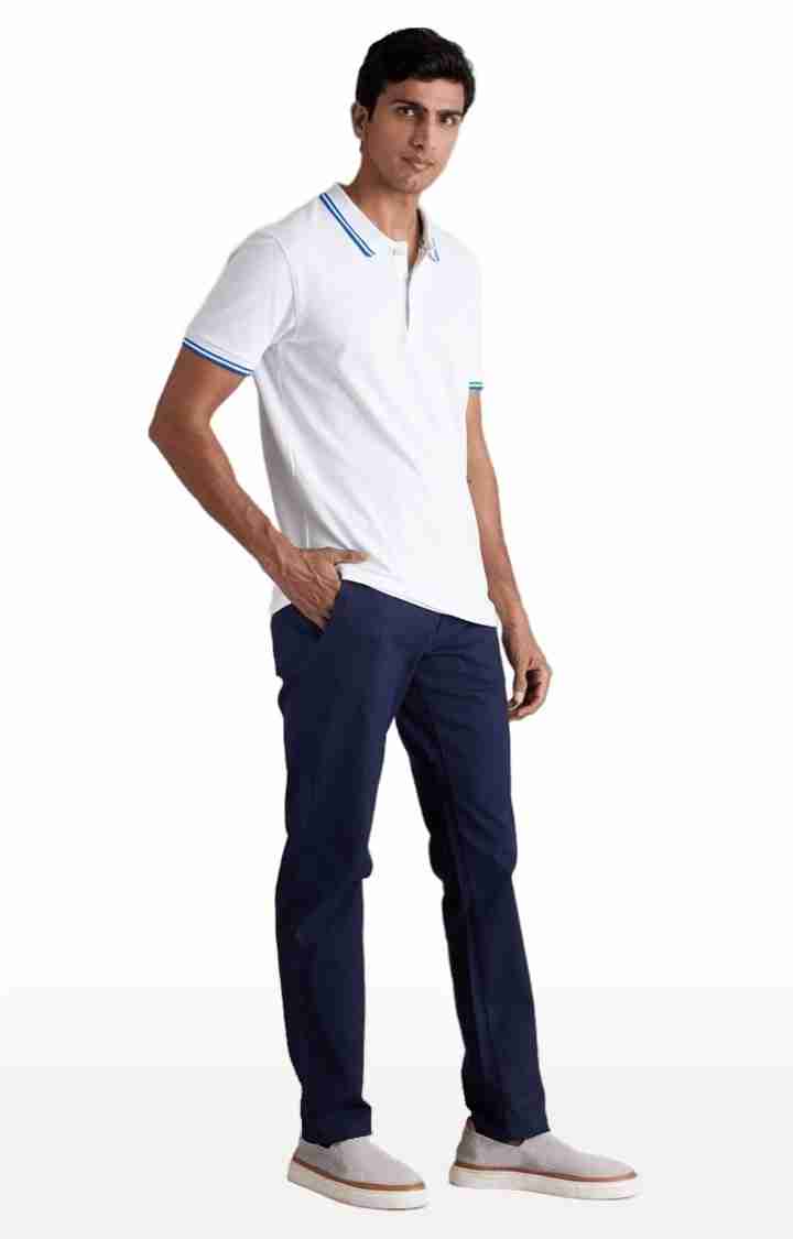 Blue Slim Fit Trousers