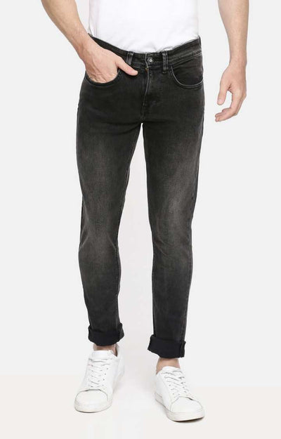 Celio Men Black Solid Skinny Fit Cotton Jeans