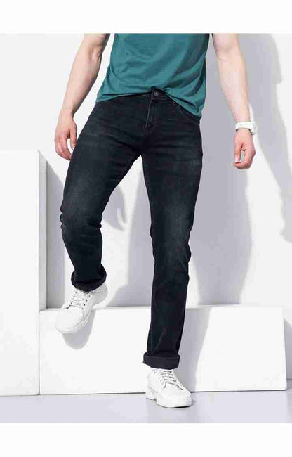 Black Straight Slim Fit Jeans