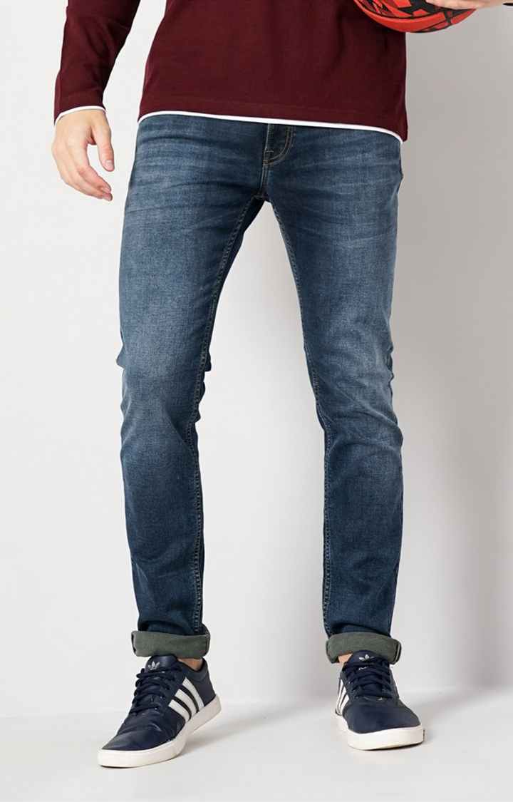 Navy Blue Slim Fit Jeans