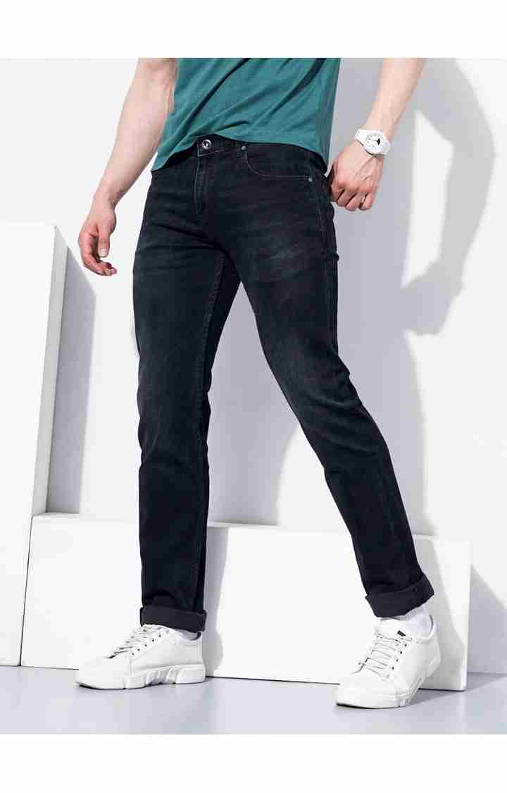 Black Straight Slim Fit Jeans