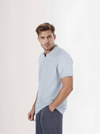 Celio* Men Grey Solid Regular Fit Cotton T-Shirt