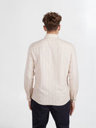 Celio* Striped Cotton Beige Regular Fit Men Shirt