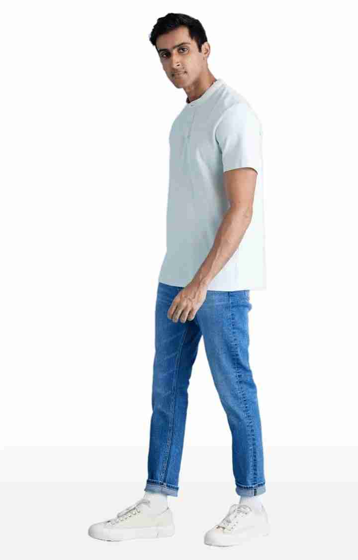 Blue Tapered Fit Jeans