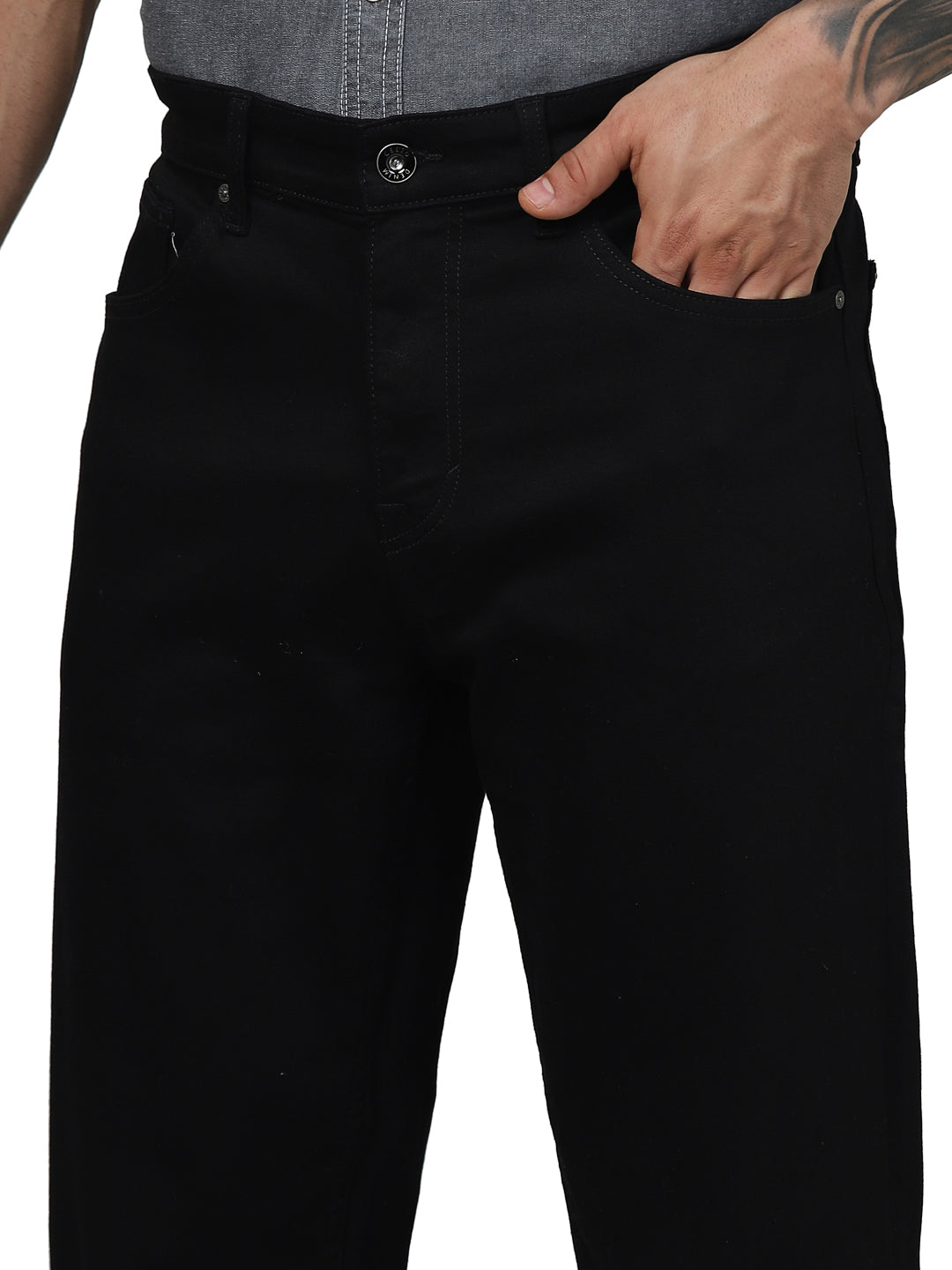 Black Straight Fit Jeans