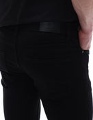 Celio* Men Solid Regular Fit Cotton Blend Black Jeans