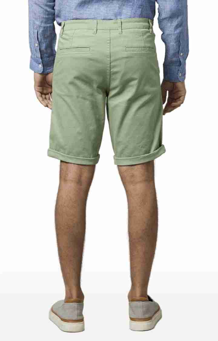 Green Regular Fit Shorts