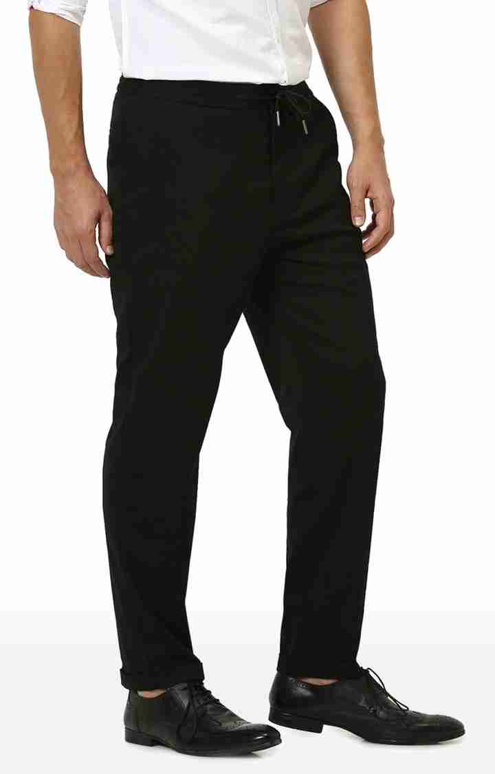 Black Regular Fit Trousers