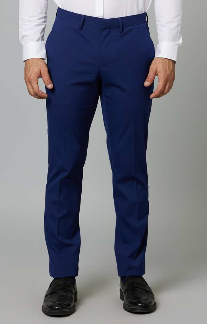 Blue Slim Fit Trousers