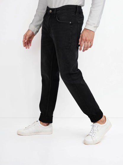 Celio* Cotton-Blend Slim Fit Black Jean