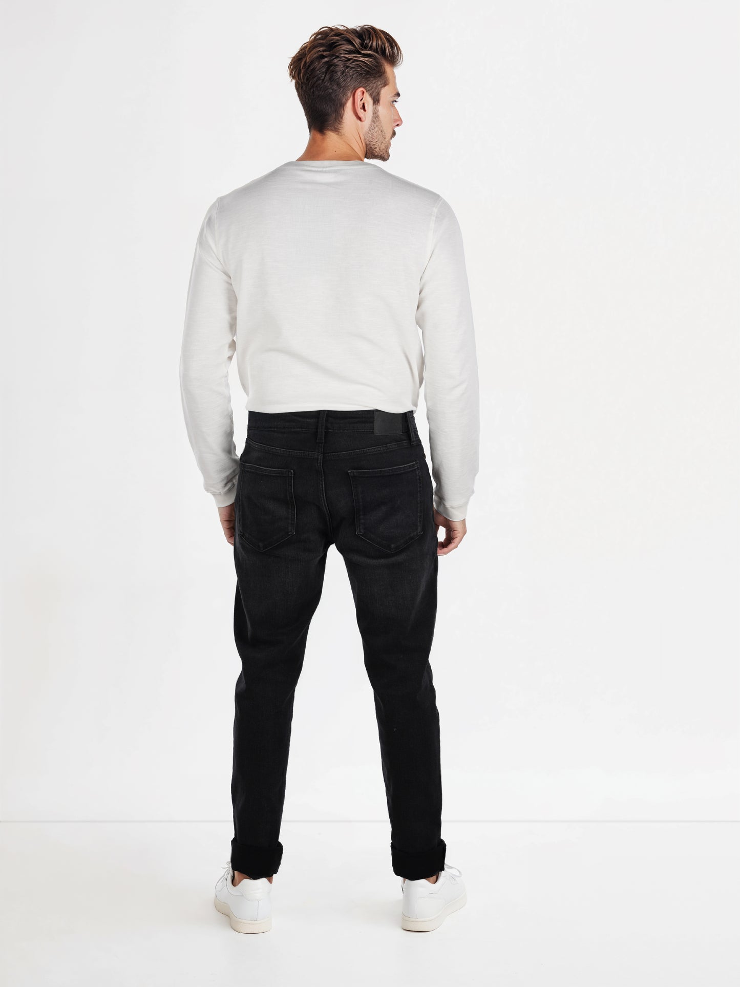 Celio* Cotton-Blend Slim Fit Black Jean