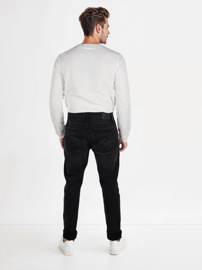 Celio* Cotton-Blend Slim Fit Black Jean