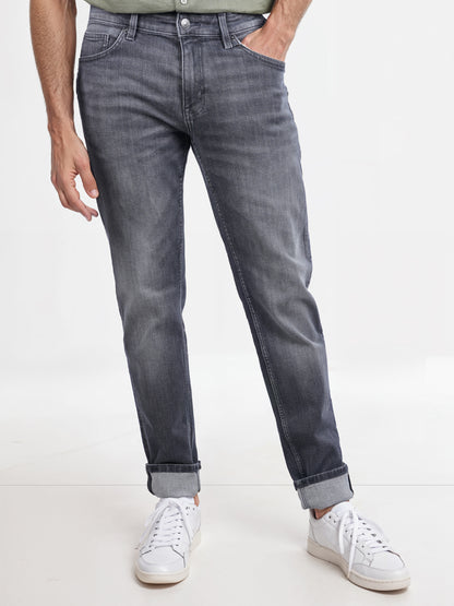 Celio* Cotton-Blend Slim Fit Grey Jean