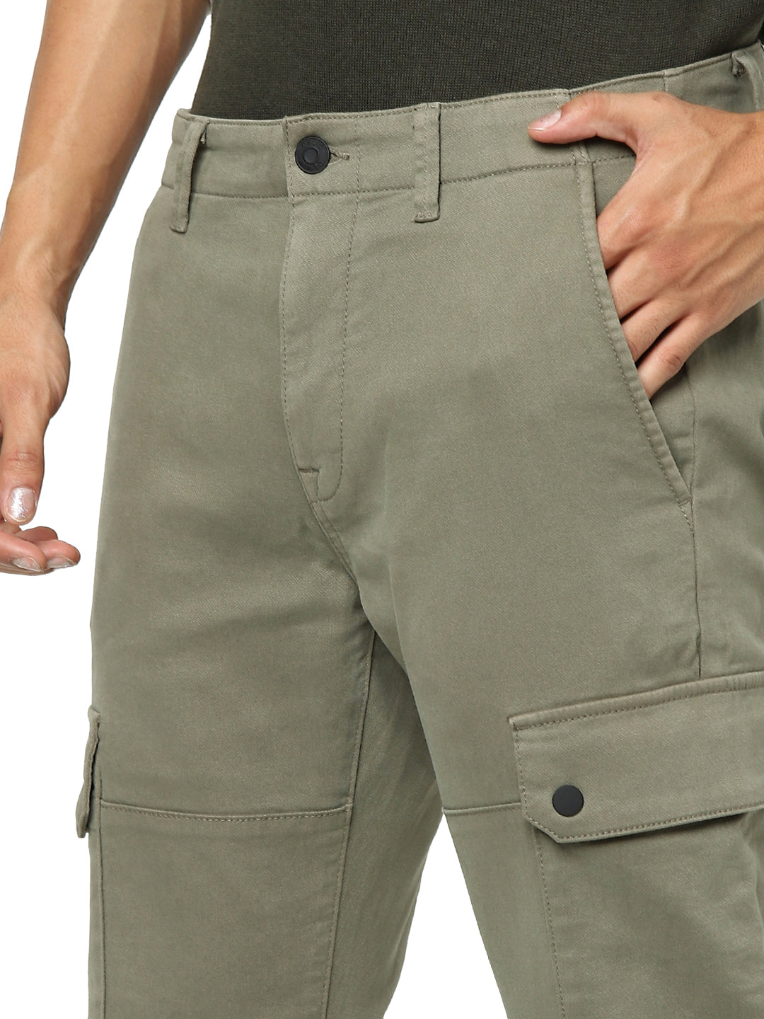 Green Slim Fit Cargos