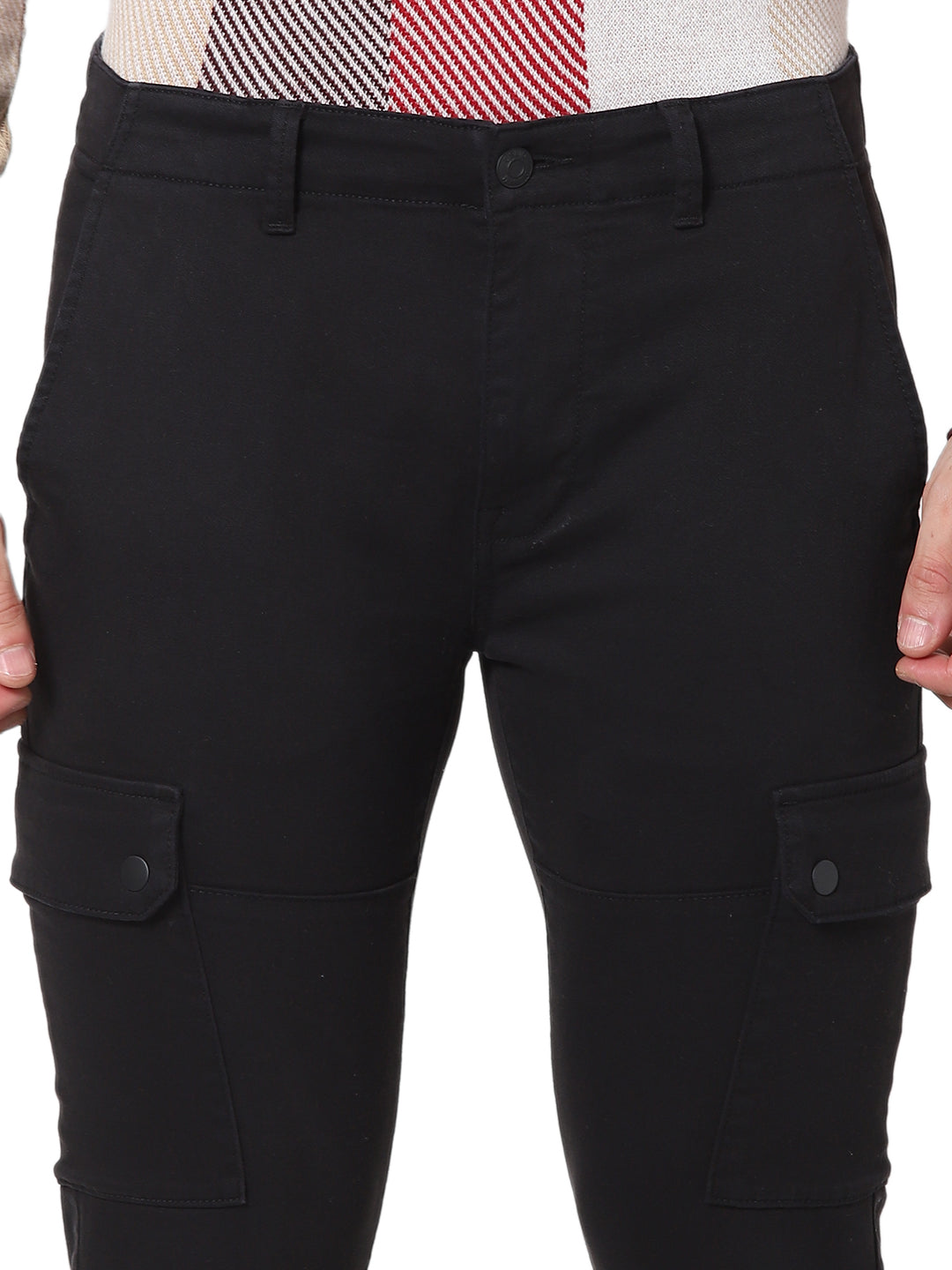 Black Slim Fit Cargos